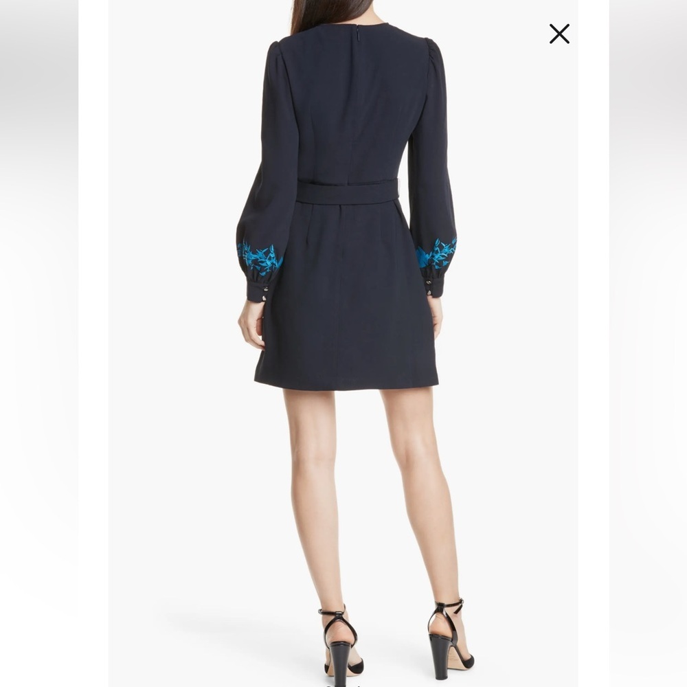 Ted Baker Zephyra Bluebell Embroidered Long Sleeve mini dress size 2 - Picture 16 of 16